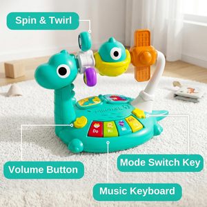 Juguete Musical <span class=keywords><strong>de</strong></span> Piano para Bebés, con Luz y Sonido <span class=keywords><strong>de</strong></span> Dinosaurio, para Desarrollo Sensorial, Tummy Time, Aprendizaje Infantil - Product Image 2