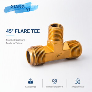 ข้อต่อท่อทองเหลืองขนาด 1/2'' * 1/2'' * 1/2'' แบบ JIC 45 Flare Tee เกลียว BSPT สำหรับเรือยอชท์ ผลิตในไต้หวัน - Product Image 5