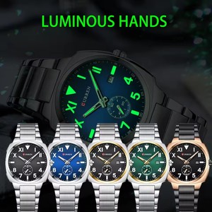 Orologio da uomo CURREN 8472 <span class=keywords><strong>con</strong></span> quadrante numerico, orologio di lusso originale alla moda <span class=keywords><strong>con</strong></span> calendario, data, acciaio inossidabile, impermeabile e luminoso. - Product Image 4