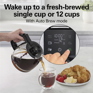 Cafetière Électrique 3-en-1, Carafe en Acier Inoxydable 10 Tasses, Compatible Capsules/Café Moulu, Infusion Chaude/Froide, Écran Tactile, Usage Domestique - Product Image 5