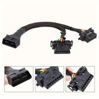 Câble répartiteur de câble OBD2 16 broches OBD II mâle à femelle Câble de diagnostic OBDII OBD Y pour applications automobiles