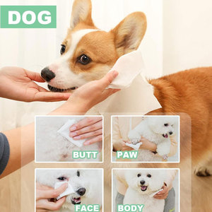 ผ้าเช็ดทําความสะอาดสัตว์เลี้ยงสําหรับสุนัขและแมว 80 จํานวนที่เป็นมิตรแพ้ง่ายกําจัดกลิ่นสัตว์เลี้ยงผ้าเช็ดทําความสะอาดเปียกสําหรับอุ้งเท้าร่างกายใบหน้าหูก้น - Product Image 5