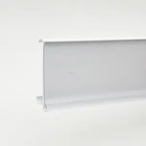 Plastic Supermarket Gondola Shelf Price Tag Holder Data Strip Mylar