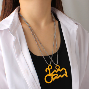 Collar con Signo Zodiacal de Acero Inoxidable, Chapado en Oro de 18K PVD, Colgante de Horóscopo, Cadena Hipoalergénica, Resistente al Deslustre, en Stock - Product Image 3