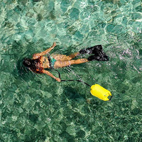 Bouée de sécurité flottante gonflable 2-en-1 personnalisée en PVC avec sac étanche à fermeture à boucle