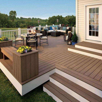Plancher en composite WPC écologique européen, imperméable, antidérapant, brossé, en chêne, pour sous-sol, entrepôt, extérieur