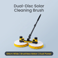 Kit de perche télescopique pour panneaux solaires de toit, ensemble de brosses de nettoyage pour fenêtres hautes