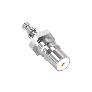 Conector QMA Recto para Montaje en Panel, Tipo Crimp/Soldadura, RF 50 Ohm, Carcasa de Latón Niquelado, Cable RG174 1.13mm, Suministro a Granel - Product Image 2