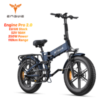 Vélo électrique pliable ENGWE ENGINE PRO 2.0 à pneus larges 20 pouces 52V16AH, entrepôt UE
