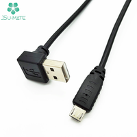 Câble de charge USB 2.0 A mâle vers micro USB Interface Android 5 broches mâle Câble micro USB 90 degrés