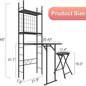 Foldable wall-mounted <b>bar</b> <b>table</b>, suitable for home use, kitchen, living room, or as a partition; also suitable for small - Product Image 3