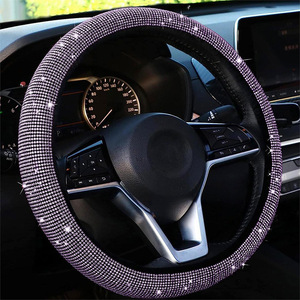 Cubierta de <span class=keywords><strong>volante</strong></span> de coche perla brillante protector de <span class=keywords><strong>volante</strong></span> de diamante de agua de coche cubierta de <span class=keywords><strong>volante</strong></span> de niña femenina - Product Image 4