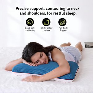 Groothandel ergonomisch traagschuim kussen met nekondersteuning en gebreid <span class=keywords><strong>design</strong></span> voor gebruik in vliegtuigen, kamperen, verpleging en hotels - Product Image 5