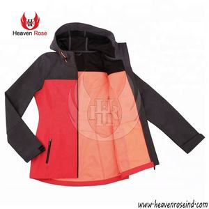 Chaqueta Softshell de invierno delgada y atractiva para mujer, dos tonos, impermeable y transpirable con decoración bordada - Product Image 2