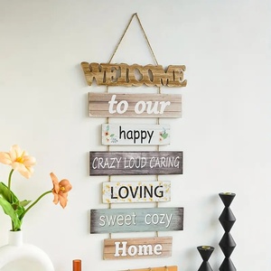 Placa de <span class=keywords><strong>madera</strong></span> transfronteriza <span class=keywords><strong>para</strong></span> decoración del hogar respetuosa con el medio ambiente, <span class=keywords><strong>frases</strong></span> inspiradoras, letrero de <span class=keywords><strong>madera</strong></span> grabado <span class=keywords><strong>en</strong></span> arte, cuerda de yute vinculada - Product Image 4