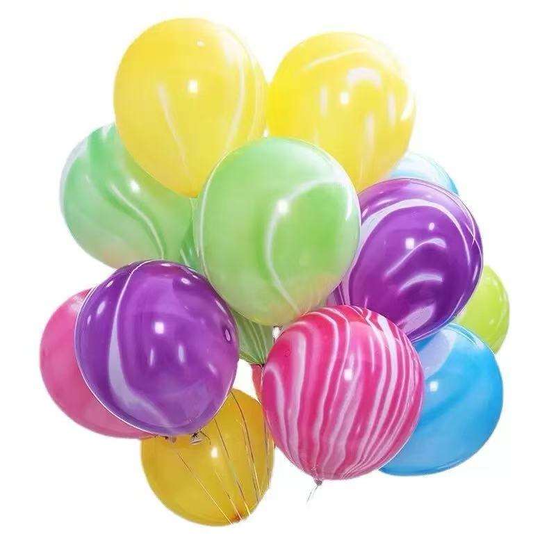 Wholesale 10-inch 2.2-gram Agate Round Printed Balloons Set for Party Supplies Children's Parties Helium-Filled