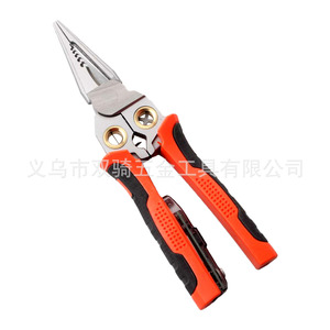 8-In-1 Stainless Steel Needle Nose Wire Stripper With Voltage Tester Electricians Pliers 1 In-1/2 In Metric Jaw Width Durable - Product Image 3