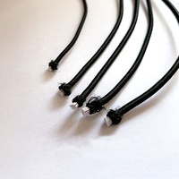 Cordon élastique en latex robuste de 1 mm et 2 mm, recouvert, pour vêtements fins, fabrication de bijoux, colliers, perlage, perruques, longueur personnalisée CE001-1