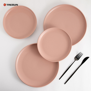 Piatti in Ceramica Smaltata Rosa Opaco di Lusso per Decorazione Tavola, Bomboniere, Hotel e Ristoranti - Product Image 2