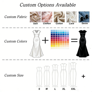 <span class=keywords><strong>Abito</strong></span> Sexy con <span class=keywords><strong>Spalline</strong></span> <span class=keywords><strong>Incrociate</strong></span> e Schiena Scoperta, Vestito Ricamato - Product Image 5