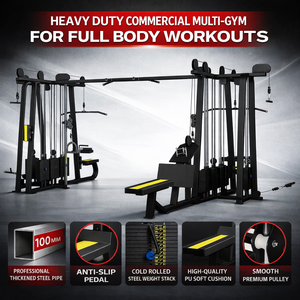 Gimnasio Multifuncional Profesional de 8 Estaciones con Cable Recubierto de Goma de 6 mm - Estación de Fuerza de Acero Reforzado de 100x50 mm <span class=keywords><strong>para</strong></span> Uso Comercial - Product Image 3