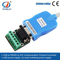 Huaqingjun Cable convertidor de protocolo de comunicación USB a RS485 422 DB9 para automatización Industrial