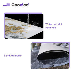 Feuille de marbre en PVC UV décorative pour l'intérieur de la <span class=keywords><strong>maison</strong></span>, 1220x2900 mm, revêtement UV, facile à installer, feuille de marbre en PVC décorative 4x8 - Product Image 4