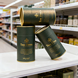 Custom Gold Foil Round Tube Box Biodegradable CMYK Craft for Black <strong>Tea</strong> Leaf <strong>Tea</strong> Flower <strong>Tea</strong> Organic Food <strong>Packaging</strong> Paper Tube - Product Image 6