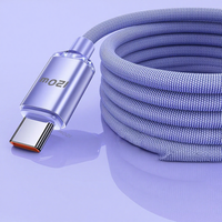 Kabel Kain Tipe-C Pengisian Cepat PD 6A 120W untuk Ponsel