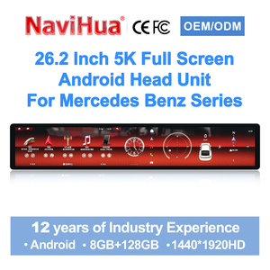 Navihua Autoradio Android con Schermo Largo 26,2 Pollici, Carplay, Android Auto, Navigazione GPS per <span class=keywords><strong>Mercedes</strong></span> Benz Classe C W205 GLC GLA CLA <span class=keywords><strong>A</strong></span> E - Product Image 2
