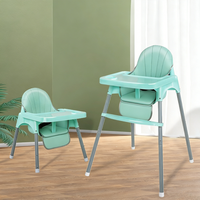 Chaise haute pour bébé 3 en 1 / Chaises hautes convertibles réglables pour bébés et tout-petits / Chaises pour bébés compactes, légères et portables
