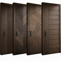 Porte en bois insonorisée et ignifugée BS476 60 min, placage de luxe, style moderne minimaliste, acoustique, pour chambre à coucher, Royaume-Uni, Arabie Saoudite