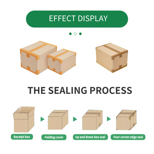 rongjun <strong>Small</strong> <strong>Box</strong> Carton Sealing Strapping Machine Electric <strong>Automatic</strong> Tape Packing Machine Chemical Beverage Food Apparel Case <strong>Packaging</strong> - Product Image 3