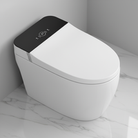 Toilette intelligente au design moderne pour salle de bain d'hôtel, chasse d'eau par capteur de pied, montage au sol, siège chauffant, télécommande, siphon en S, 220V