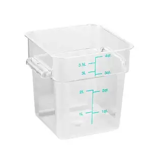 핫 세일 홈 주방 폴리 카보네이트 식품 용기 22 lt 저장 상자 및 상자 식품 용기 직사각형