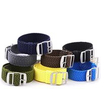Bracelet de montre en nylon tissé Lionorm 14mm 16mm 18mm 20mm 22mm pour remplacement de bracelet Perlon, pour homme et femme, sport