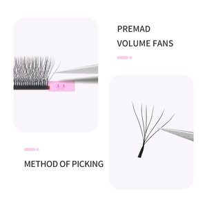 Luz personalización 6D W forma volumen prefabricado pelo sintético falso Natural largo 1cm-1,5 cm pestañas extensión suave bandejas de pestañas - Product Image 5