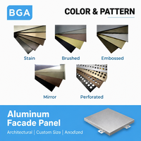 Panneaux de mur-rideau en aluminium anodisé pour façade extérieure de bâtiment, mur-rideau en aluminium pour hôpital, moderne et sur mesure