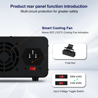 Alimentation électrique réglable WANPTEK TPS-C605 avec commutateur d'encodage amélioré, réglage, charge USB et affichage indépendant