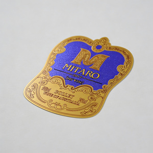Bottle Label Printing Custom <b>Logo</b> Embossed Adhesive <b>Sticker</b> Roll Wine <b>Sticker</b> Texture Lustrous Gold Foil Stamping Glossy <b>Sticker</b> - Product Image 6