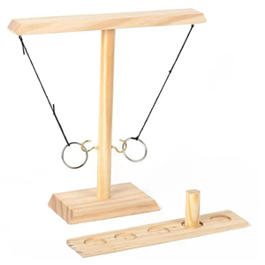 Diskon besar kustom permainan cincin lempar kait kayu untuk mainan rumah dan pesta - Product Image 4