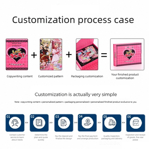 Op maat gemaakte OEM-geprinte hoogwaardige, verfijnde matte gelakte cartoon anime verzamelkaartspel - Product Image 6