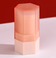 Nouveau tube de distribution d'échantillons de rouge à lèvres géométrique cosmétique avec bouchon à clapet, flacon d'emballage en plastique PP pour brillant à lèvres et laque à lèvres, sérigraphie