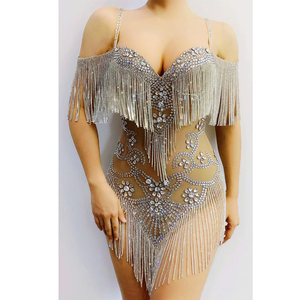 Abito Nero Sexy con Frange di Strass Novance, Costume da Celebrazione per Donne, Outfit per Ballo di Fine Anno e Compleanno, Scarpe da Ballo <span class=keywords><strong>Latino</strong></span> - Product Image 4