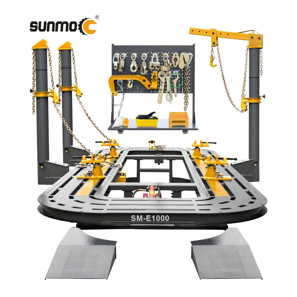 Sunmo tổng thể lfiting tự động khung cơ thể Máy Dent puller máy sửa chữa cơ thể xe khung thẳng máy