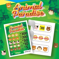 Jolis animaux personnalisés trois fenêtres tirettes et casser l'impression de billets de loterie de jeu