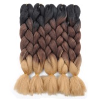Tresses Jumbo, Extension de cheveux synthétiques pour tressage, pour femmes africaines et américaines noires