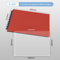 Carpeta de Archivo RINGNOTE A3 con Tapa Dura de PP, Impresión UV, Estilo Carpeta con Clip, para Guardar Pósters de Conciertos de Ídolos K-pop, Gran Capacidad