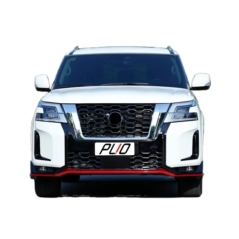 For Nissan Patrol Y62 2020-2021 change to Nismo style body kit include front rear bumper with grille side skirt eye brown