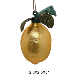 LONGSTAR hecho a mano Navidad vidriera encanto fruta vegetal serie sandía limón escena colgante vestido árbol bola <span class=keywords><strong>adornos</strong></span> - Product Image 5